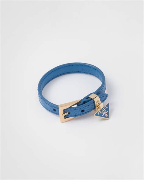 saffiano armband prada blau|Prada.